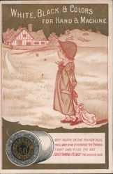 White, Black & Colors - J.& P. Coats Six-Cord Thread Trade Card