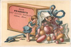 From Peabody's Dry Goods Bazaar. Salem, Mass. Trade Card