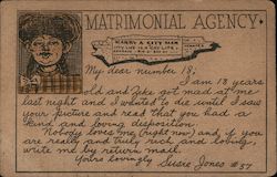 Matrimonial Agency Postcard