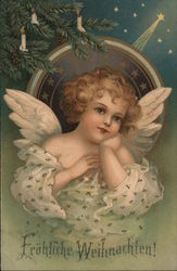 Fruhliche Weihnarhien - Merry Christmas Postcard