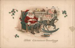 With Christmas Greetings Santa Claus Postcard Postcard Postcard