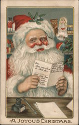 A Joyous Christmas Santa Claus Postcard Postcard Postcard