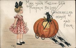 May Your Hallow-E'en Pumpkin Be Like Cinderella's Coach and Four. Postcard