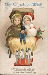 My Christmas Wish - All Blessings Fair and Bright, A Merry Heart and Light, Be Yours this Christmas Day Postcard