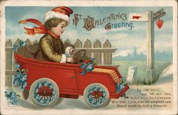 St. Valentine's Greeting - To ride alone o'er hill and dale, is but imperfect pleasure, With thee. Ellen Clapsaddle Postcard Pos Postcard