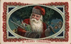 A Merry Christmas Santa Claus Postcard Postcard Postcard