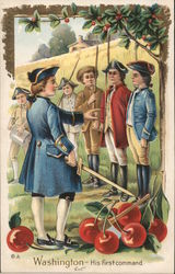 Washington - His first Command Postcard