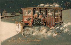 New Year Greetings Postcard