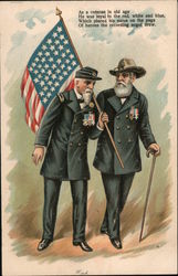 Veteran in Old Age Patriotic Postcard Postcard Postcard