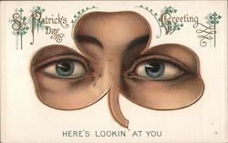 St. Patrick's Day Greeting - Here's Lookin' at You Postcard