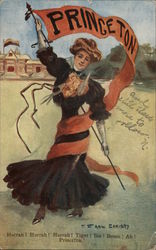 Princeton University College Girl Postcard