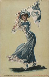 Columbia College Girl Postcard