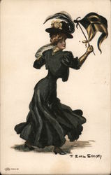 Princeton University College Girl Postcard