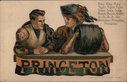 Princeton University College Girl Postcard