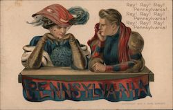 University of Pennsylvania College Girl Postcard