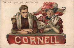 Cornell University Couple Postcard