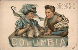 Columbia College Couple Postcard