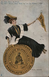 De Pauw University College Girl Postcard