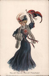 University of Pennsylvania College Girl Postcard