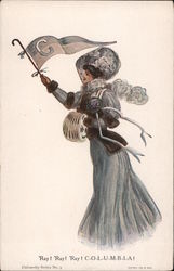 Columbia College Girl Postcard