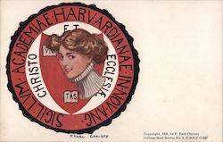 Harvard University College Girl College Girls F. Earl Christy Postcard Postcard Postcard