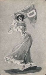 Dartmouth College Girl Postcard