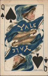 Yale University College Girl Queen of Spades College Girls F. Earl Christy Postcard Postcard Postcard