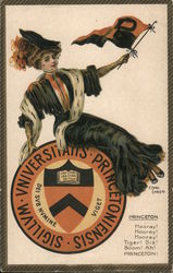 Princeton University College Girl Postcard