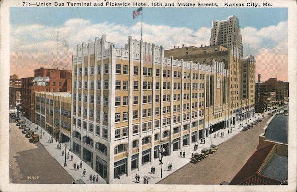 Union Bus Terminal and Pickwick Hotel Kansas City Missouri