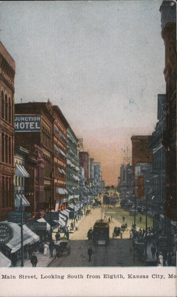 Main Street, Looking South from Eighth Kansas City Missouri