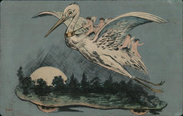 Cupids Riding Stork Kansas City Missouri