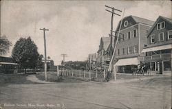 Business Section of Main Street Postcard