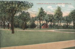 Scene in Cochran Park Council Bluffs, IA Postcard Postcard Postcard