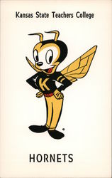 Kansas State Teachers College Hornets Postcard