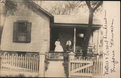 Nettie & Ernest Dickerson (?) on Porch Emporia, KS Postcard Postcard Postcard