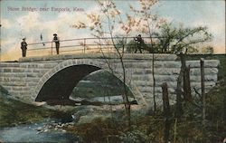 Stone Bridge near Emporia Kansas Postcard Postcard Postcard