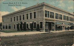 Gazette Block B.P.O.E. Rooms Emporia, KS Postcard Postcard Postcard