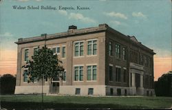 Walnut School Building Postcard