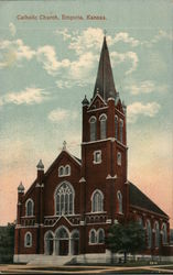 Catholic Church Emporia, KS Postcard Postcard Postcard