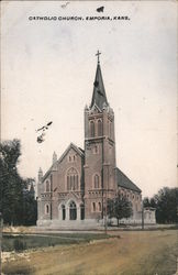 Catholic Church Emporia, KS Postcard Postcard Postcard