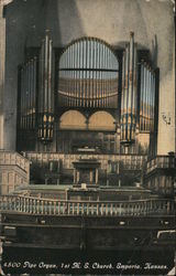 Pipe Organ, First Methodist Episcopal Church Postcard