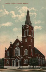 Catholic Church Emporia, KS Postcard Postcard Postcard