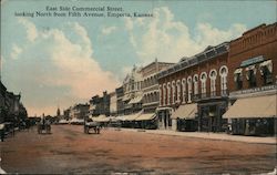 East Side commercial Street Looking North from Fifth Avenue Emporia, KS Postcard Postcard Postcard