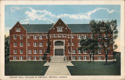Dunlap Hall, College of Emporia Postcard