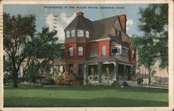 Residence of William Allen White Postcard