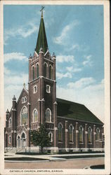 Catholic Church Emporia, KS Postcard Postcard Postcard