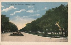 West Twelfth Avenue Boulevard Emporia, KS Postcard Postcard Postcard