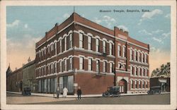 Masonic Temple Emporia, KS Postcard Postcard Postcard