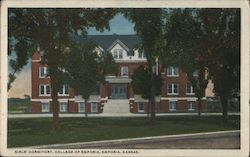 Girls' Dormitory, College of Emporia Postcard