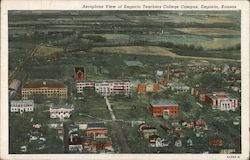 Aeroplane View of Emporia Teachers College Campus Postcard